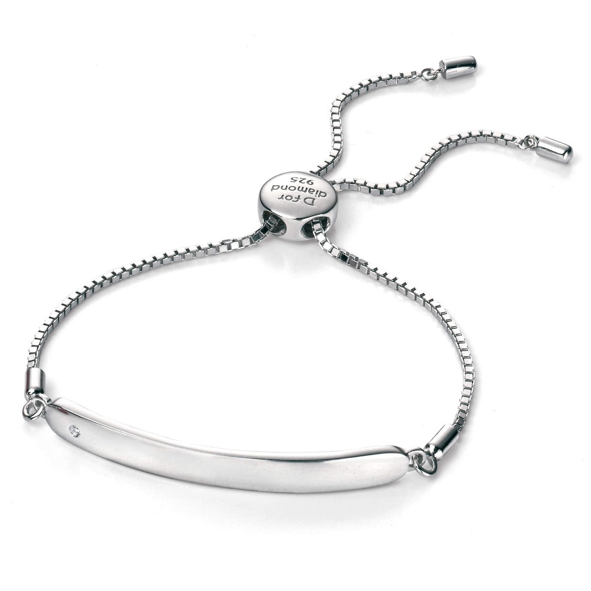 D For Diamond ID Toggle Bracelet with Diamond