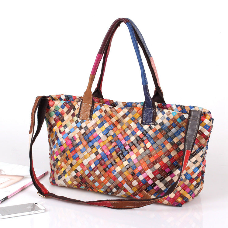 Borsa tessuta a mano, borsa colorata
