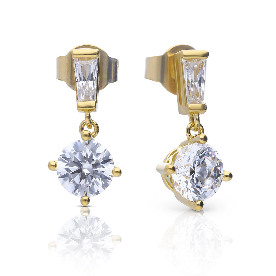 Diamonfire Zirconia Drop Stud Earrings