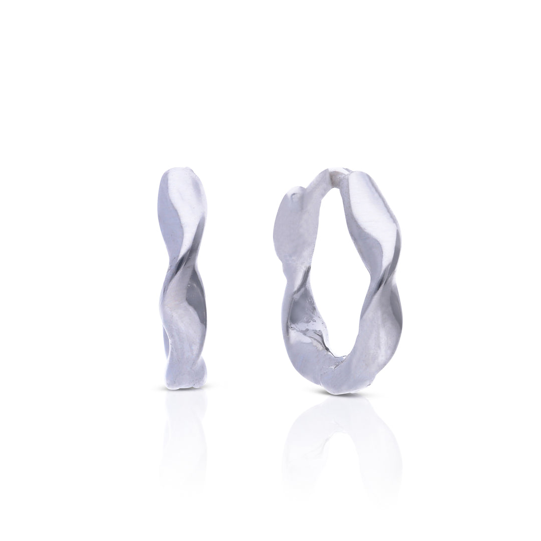 Diamonfire Plain Mini Twist Hoop Earrings