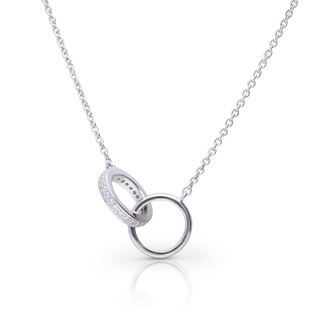 Diamonfire Interlinking Rings Necklace