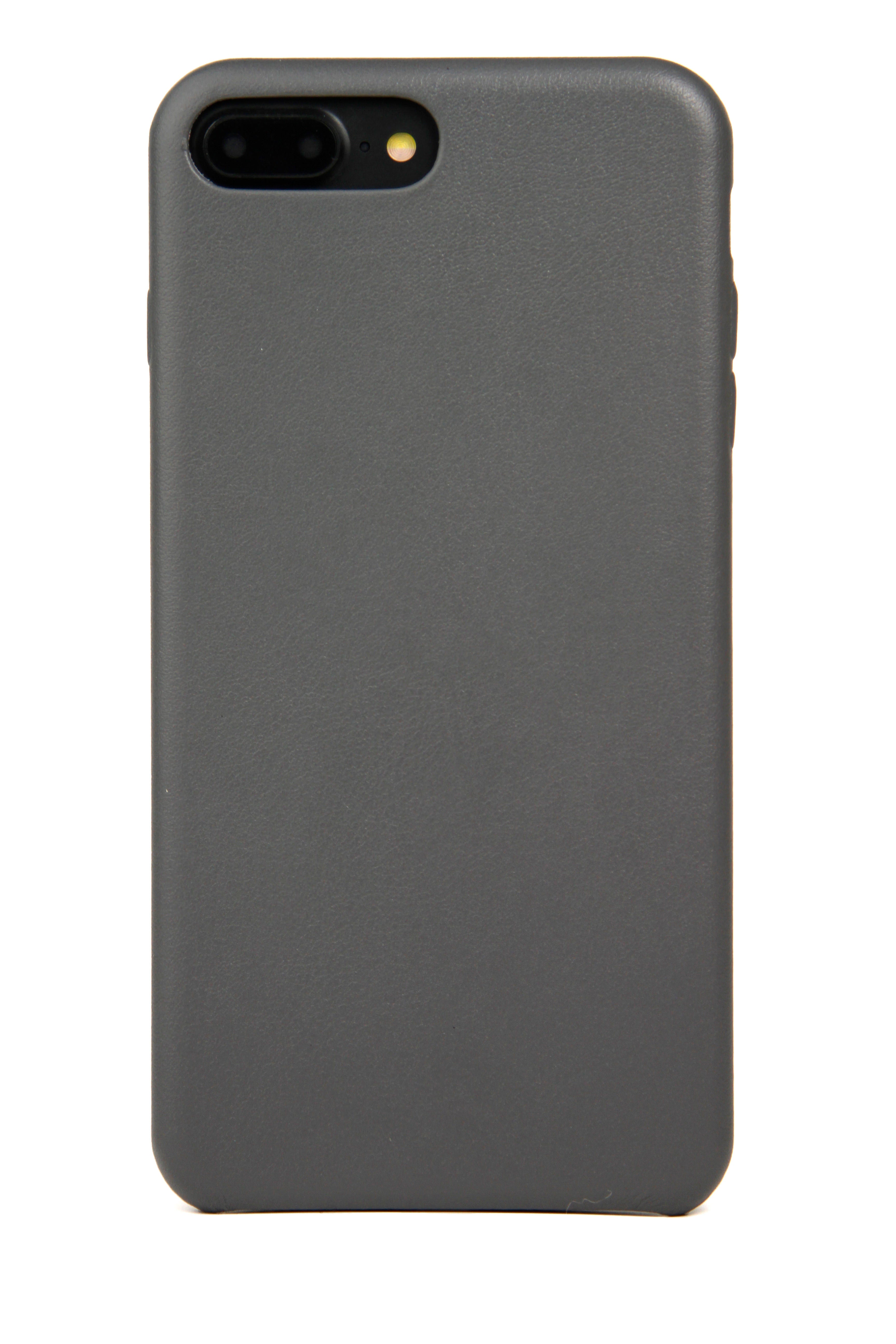 Custodia per iPhone 7/8 Plus, pelle grigia