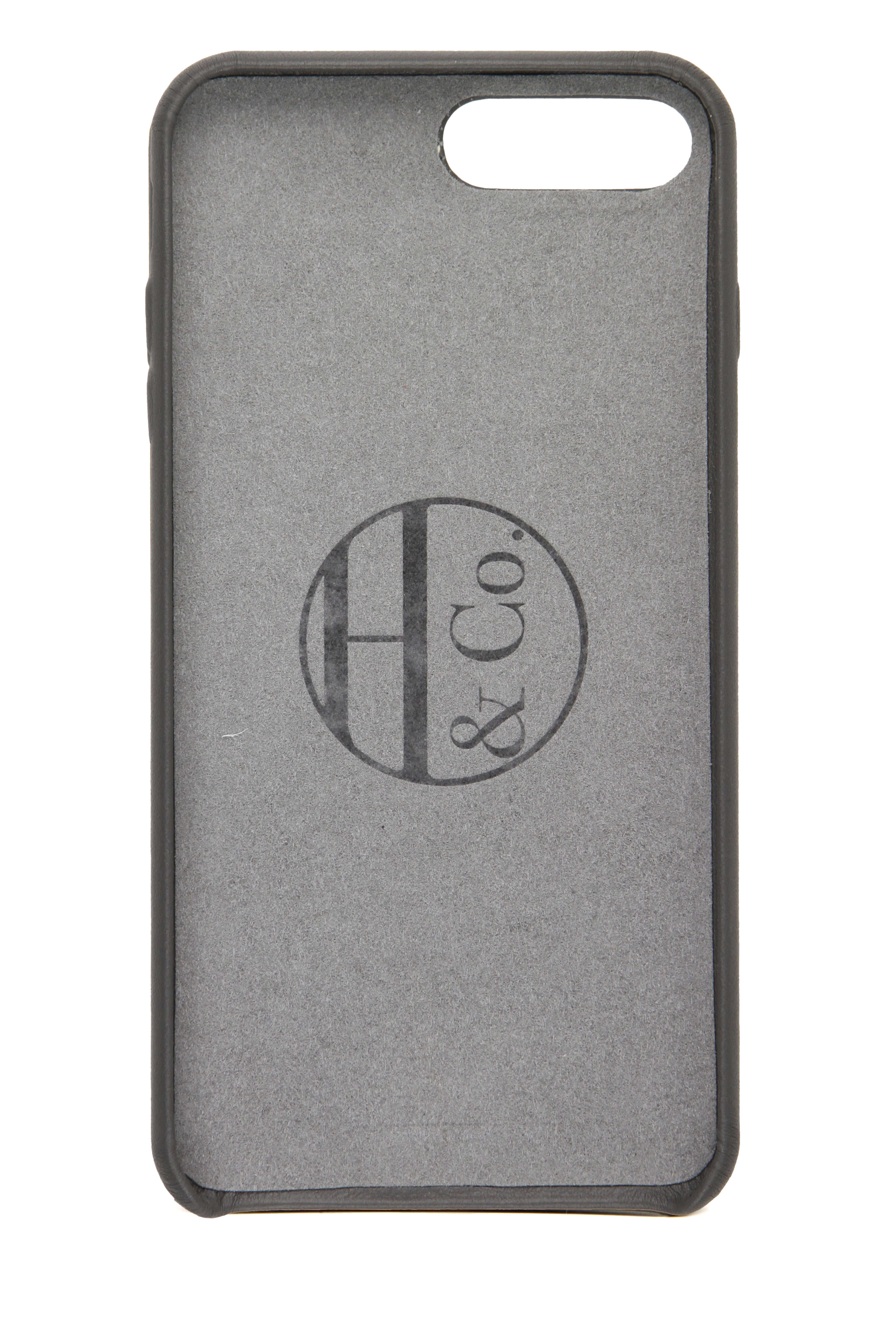 Custodia per iPhone 7/8 Plus, pelle grigia