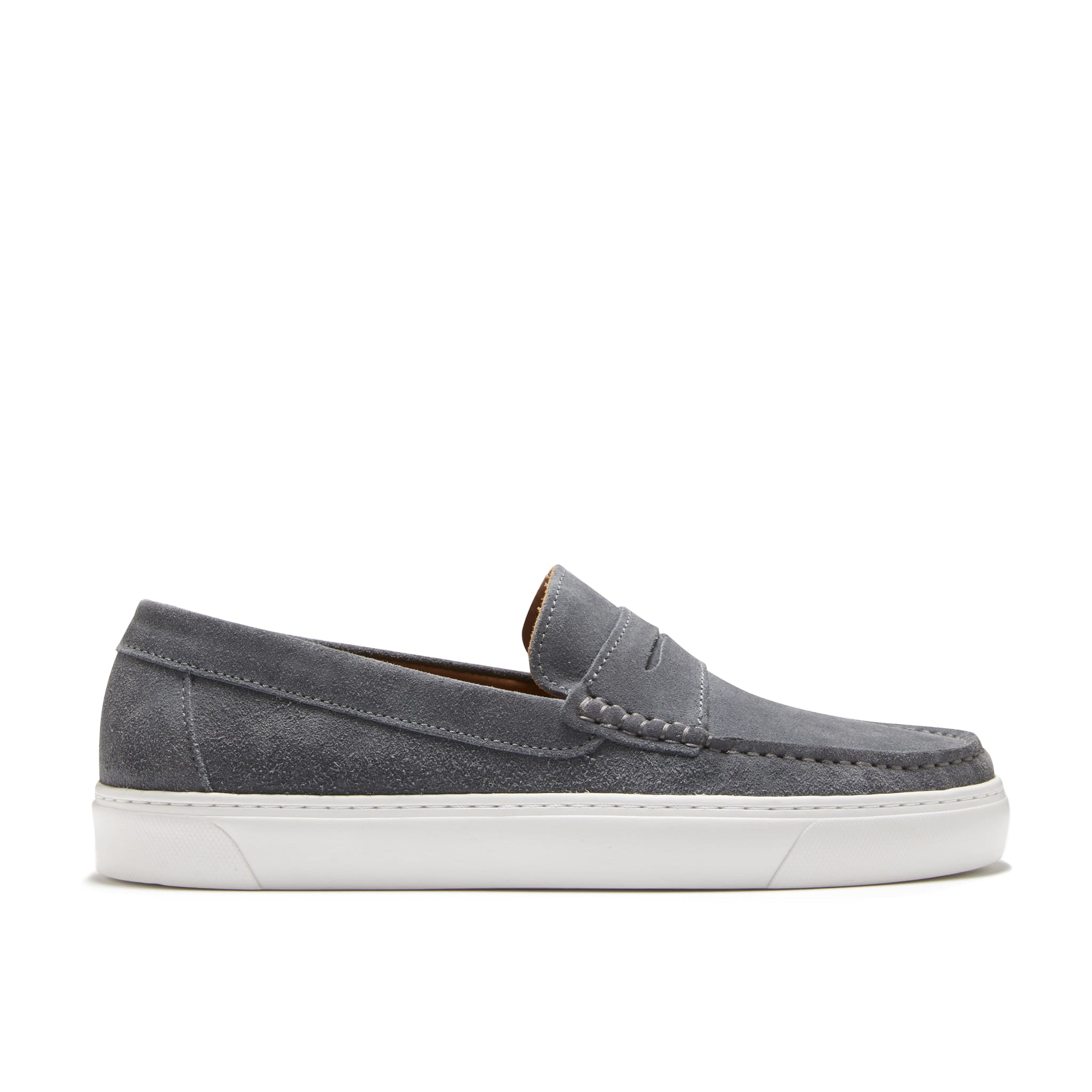 Mocassini da ginnastica slip-on in pelle scamosciata grigio ardesia