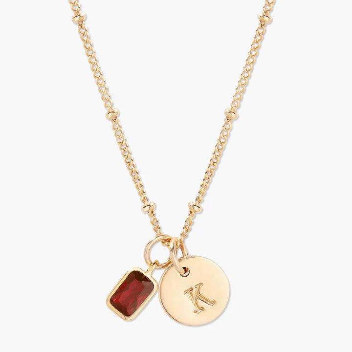 Savae Birthstone Initial Pendant