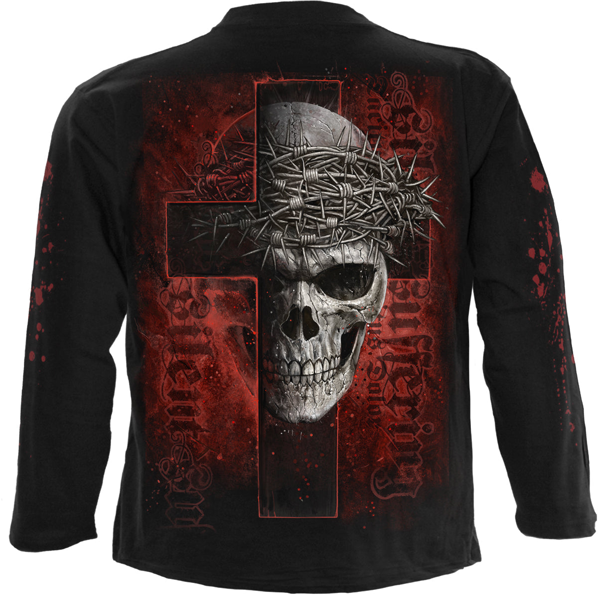 SILENT SUFFERING - T-Shirt a Maniche Lunghe Nera
