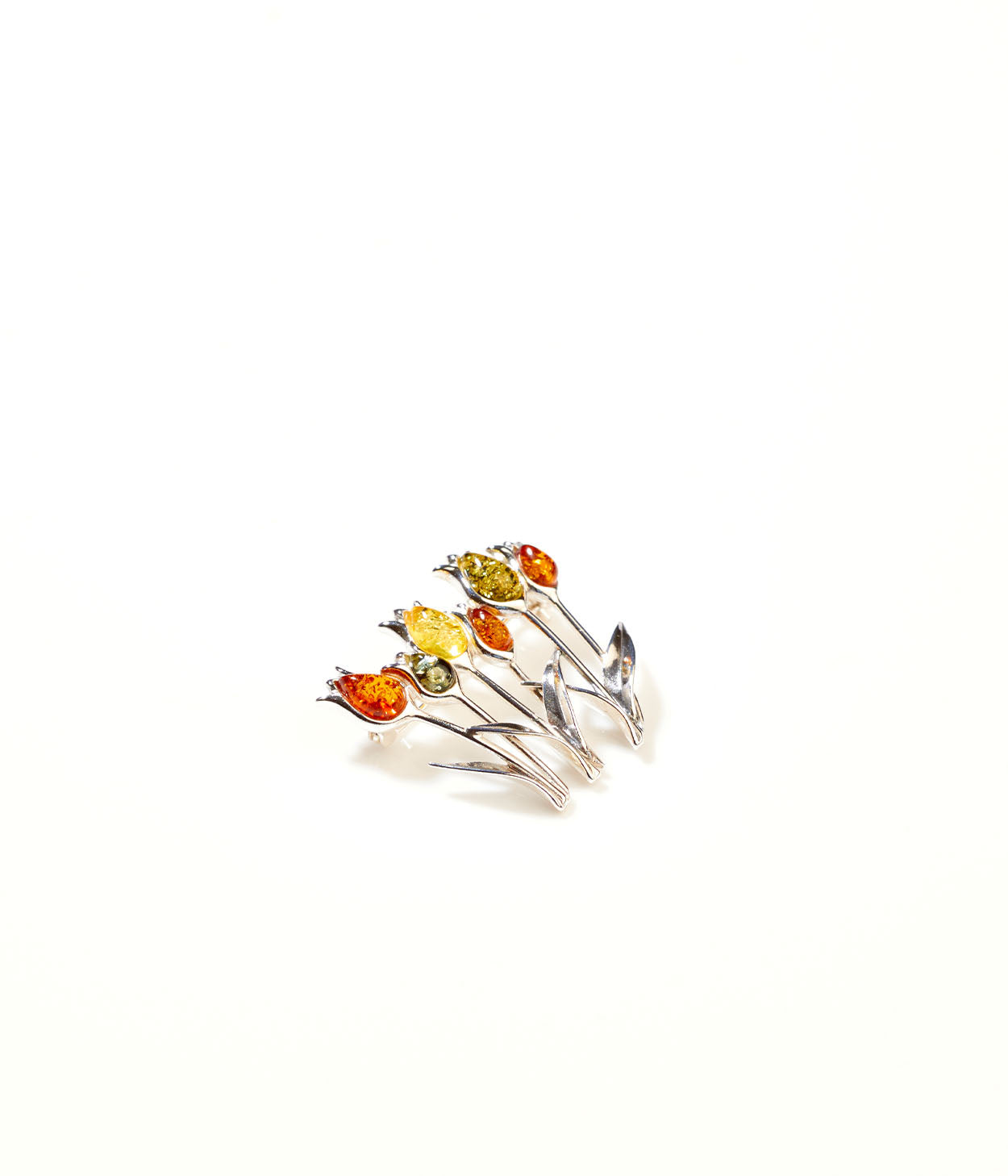 Spilla Ambra Tulipa Multicolore