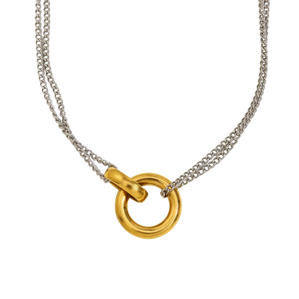 Circle Ring Choker Necklace