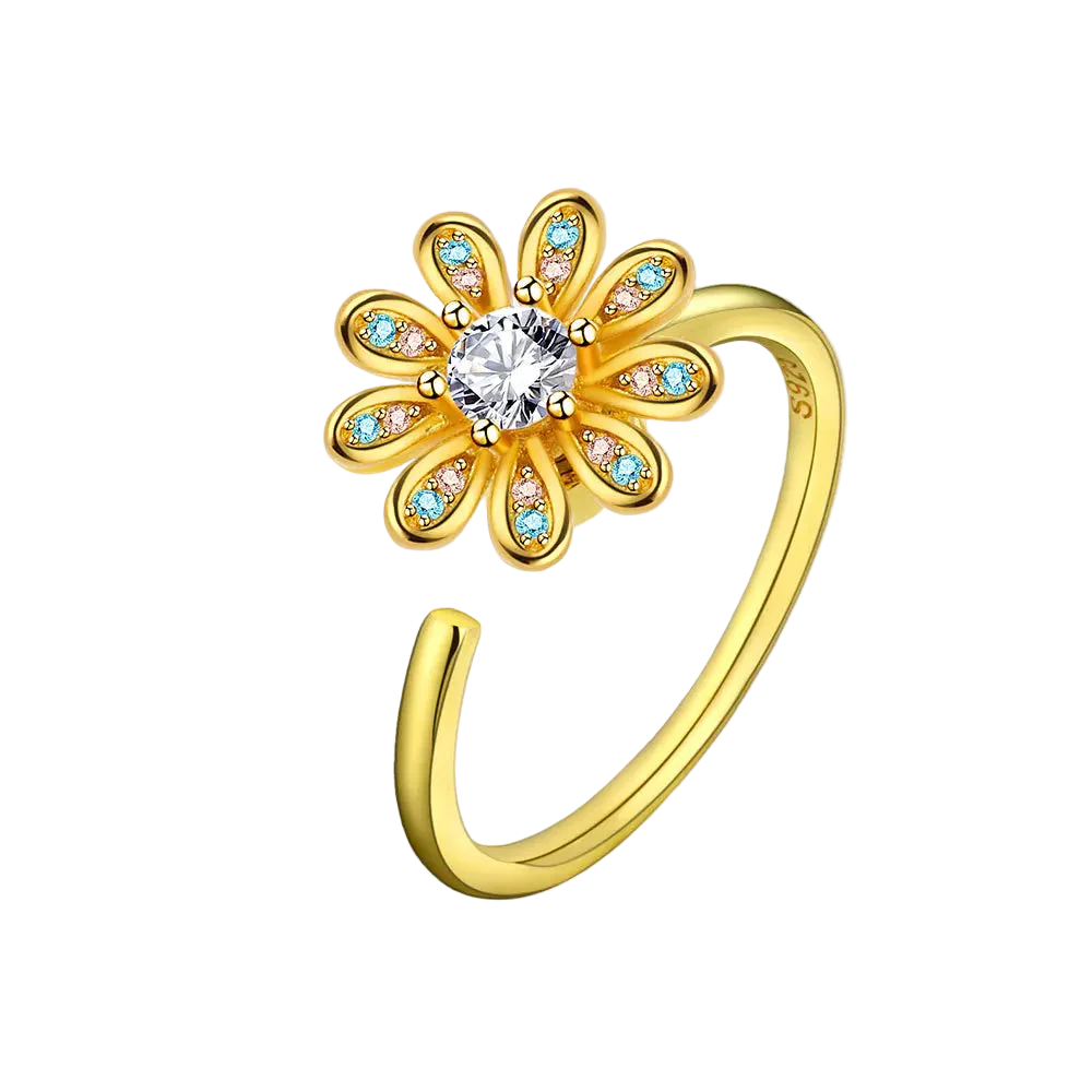 Adjustable Flower Spinner Ring