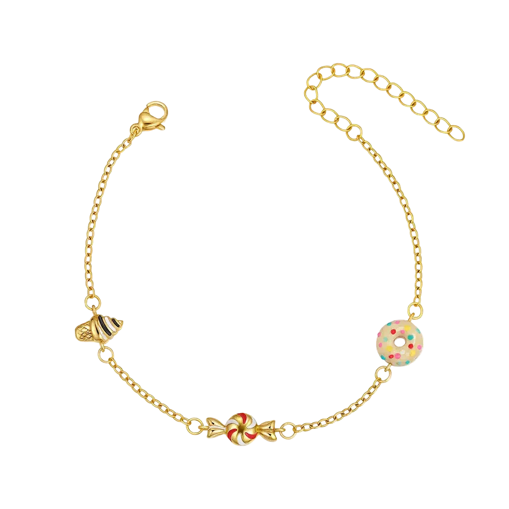 Cute Donut Charm Bracelet