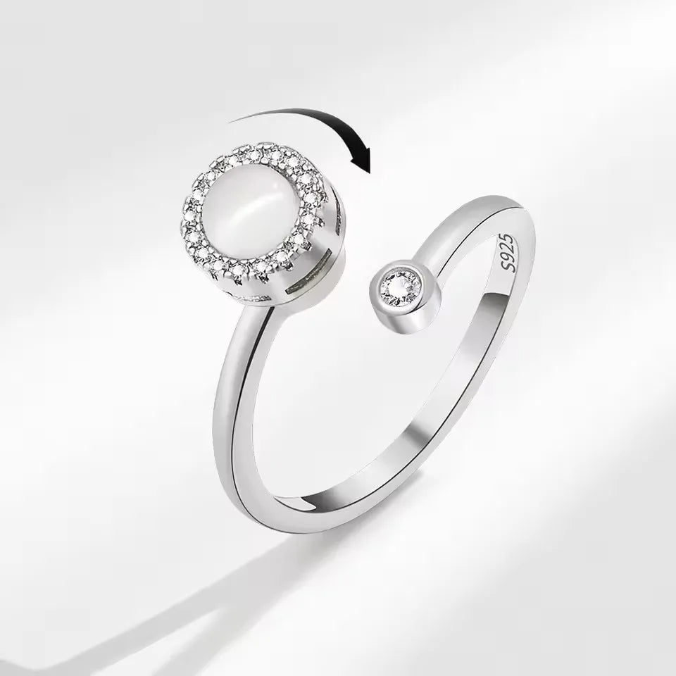 Adjustable Pearl Spinner Ring
