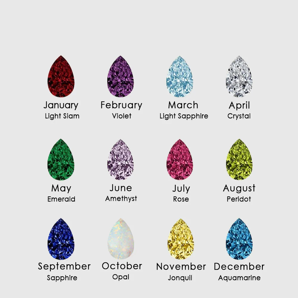 Teardrop Birthstone Necklace