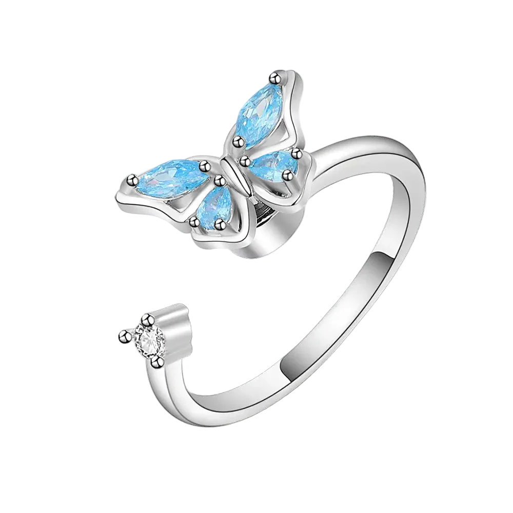 Adjustable Butterfly Spinner Ring