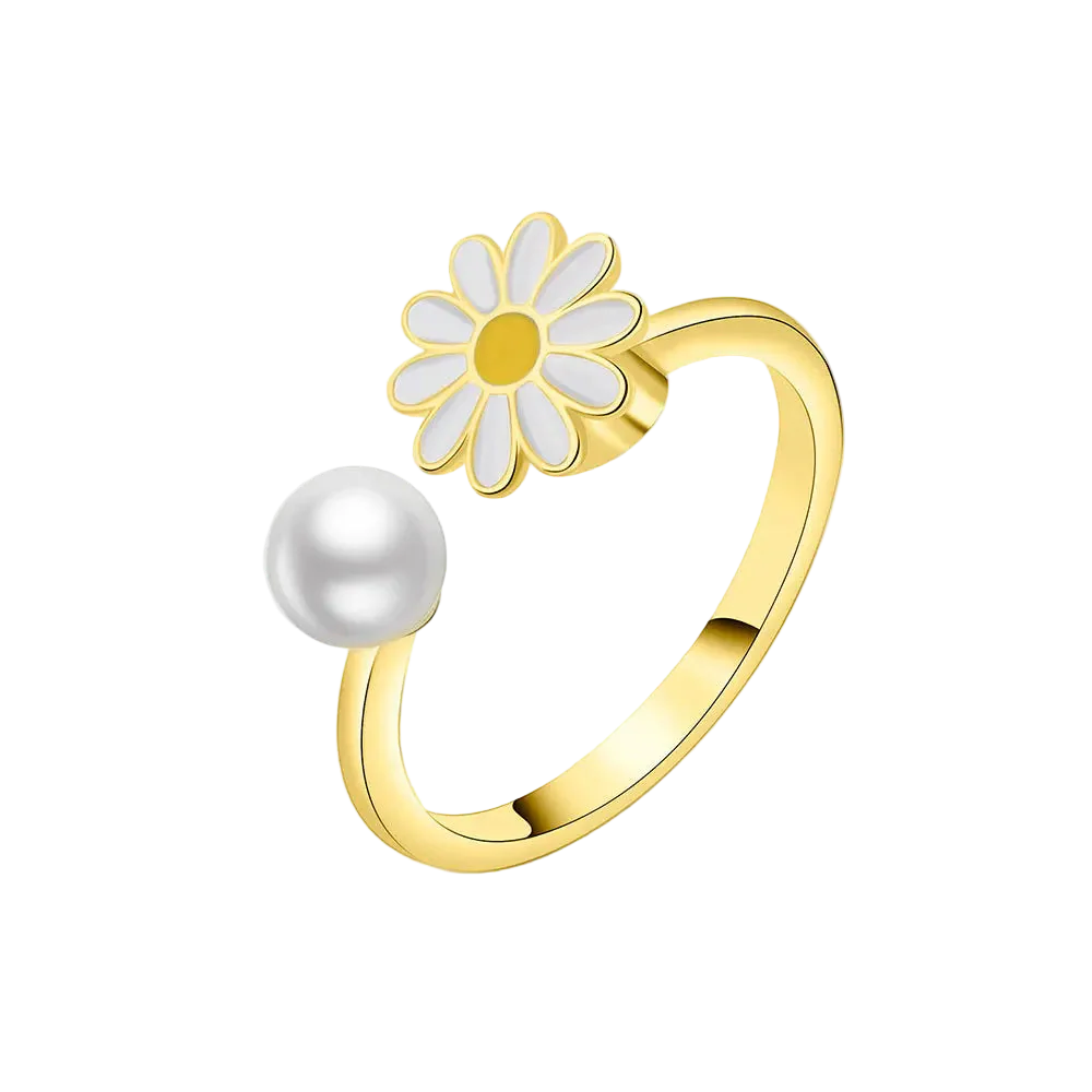 Adjustable Daisy Spinner Ring