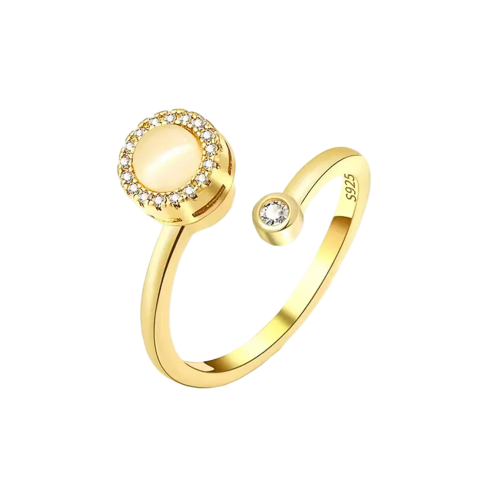 Adjustable Pearl Spinner Ring