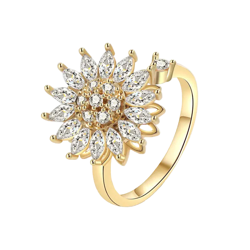 Adjustable Flower Spinner Ring