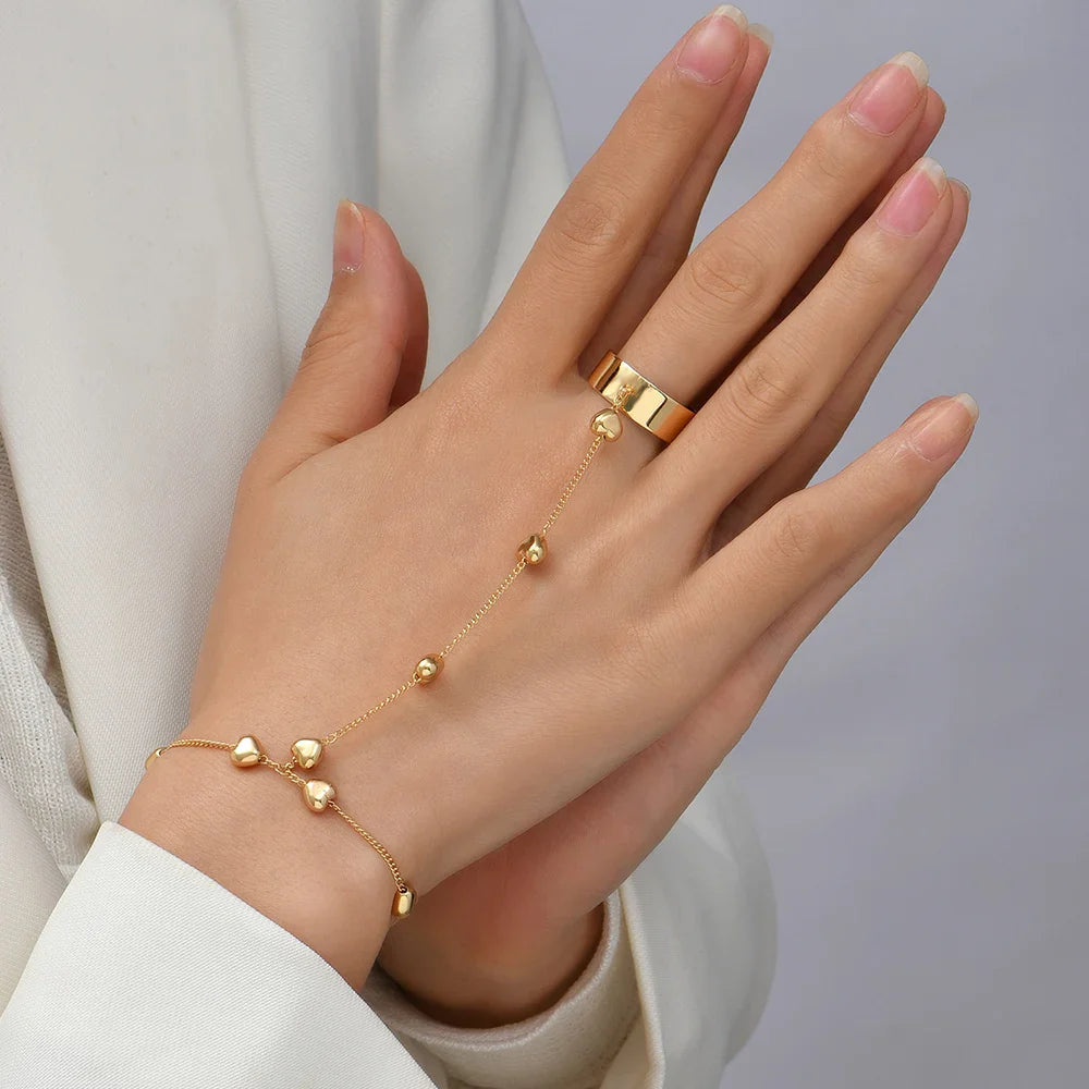Shahmaran Bracelet Heart Link Chain