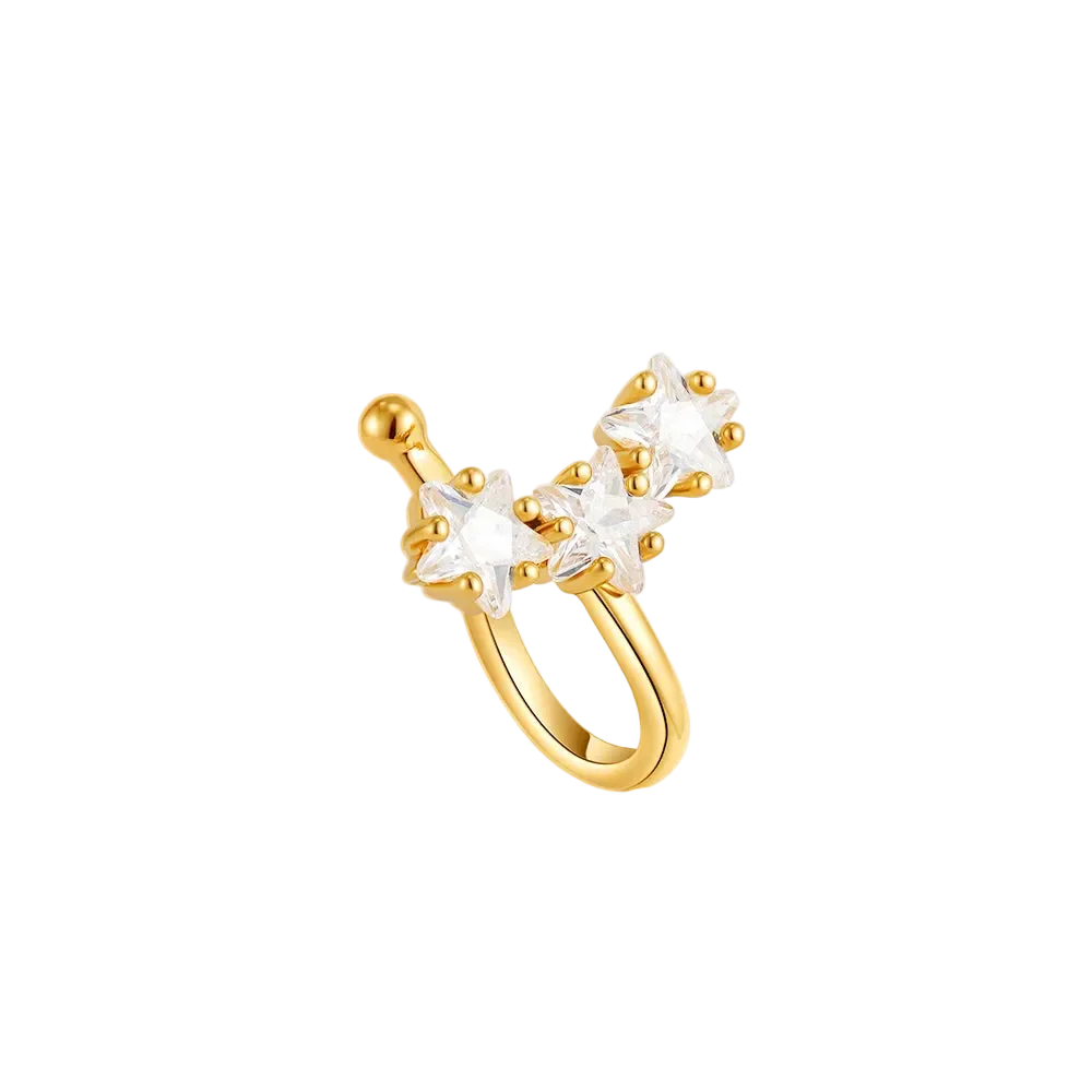 18K Gold Plated Star Ear Cuff