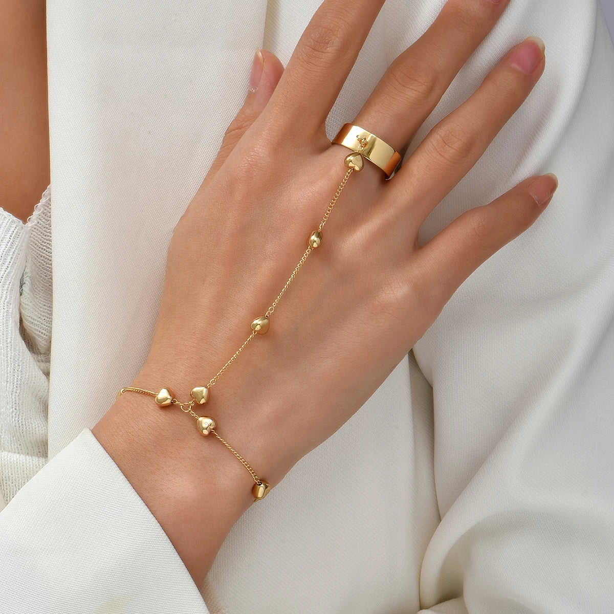 Shahmaran Bracelet Heart Link Chain