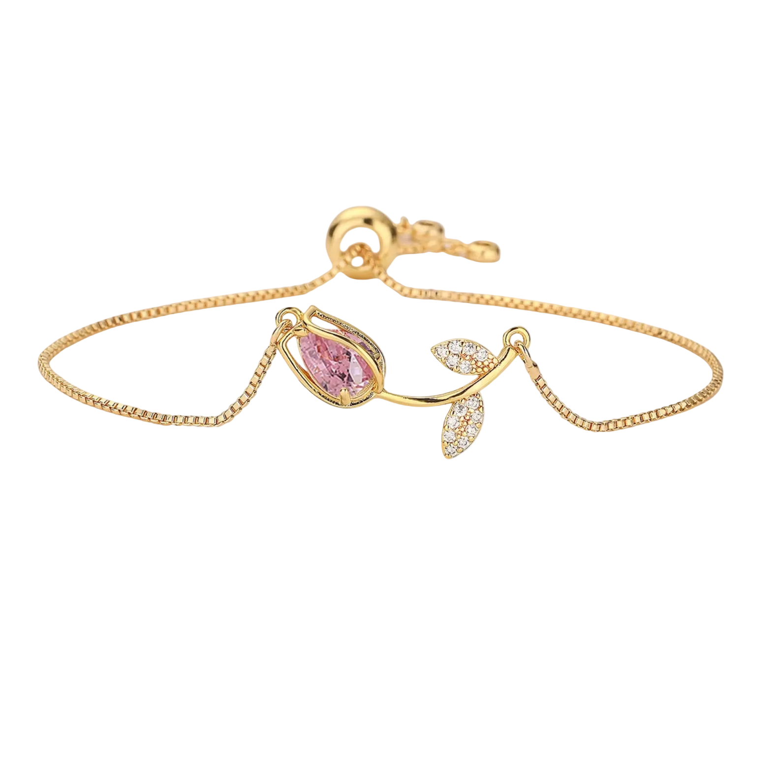 Cute Tulip Bracelet - Pink & White