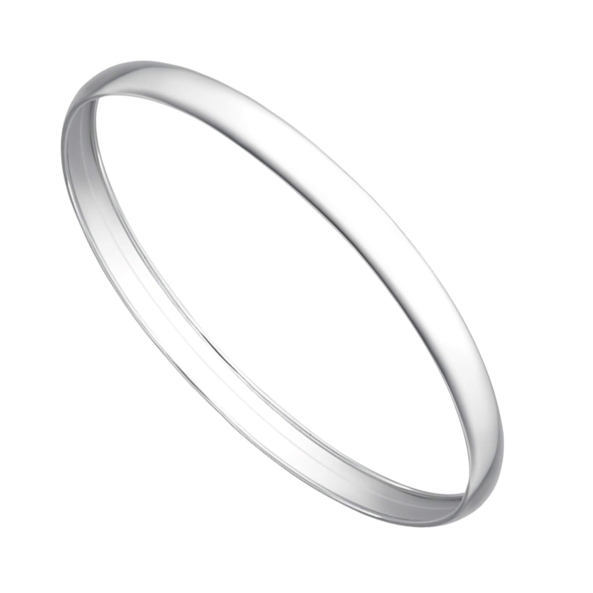 Beginnings Plain Silver Bangle