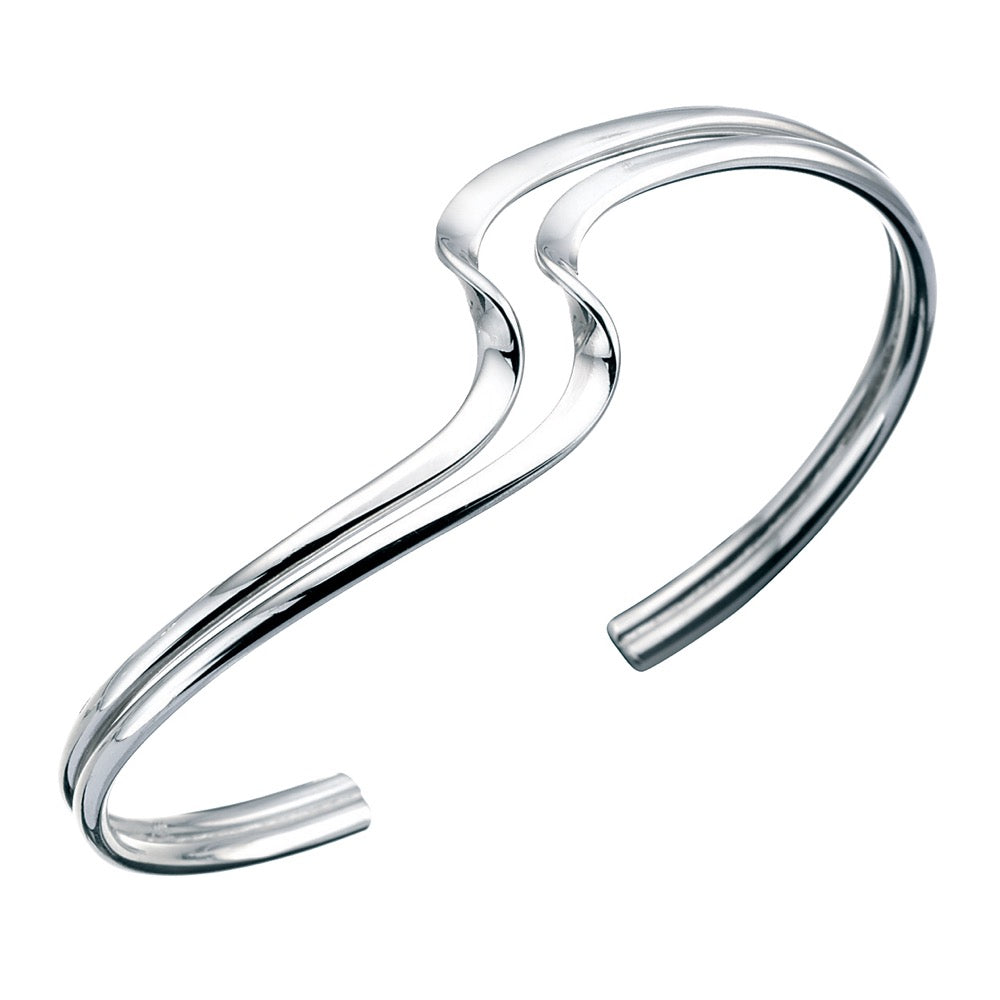 Beginnings Double Wave Cuff Bangle