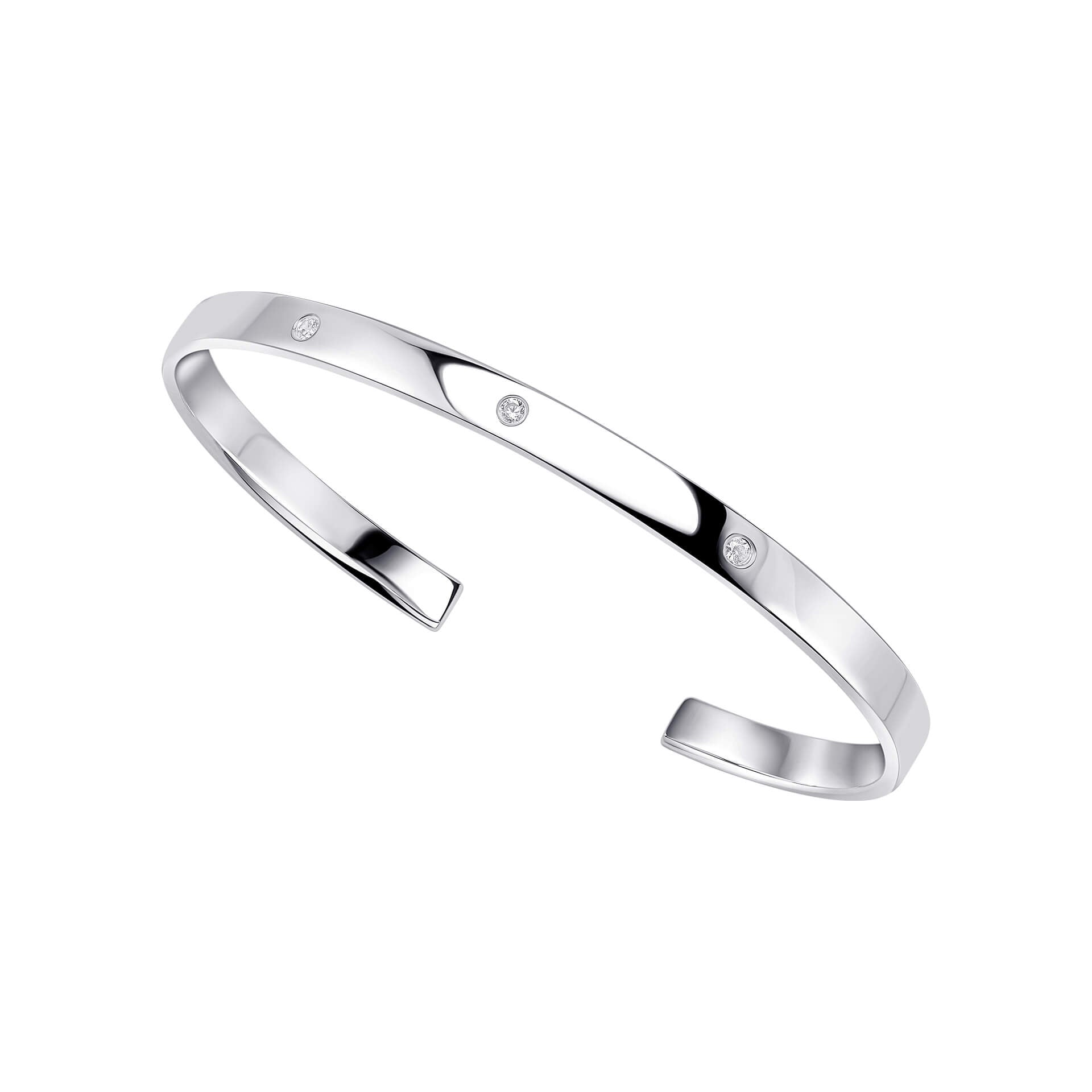 Beginnings Torque Bangle with Cubic Zirconia