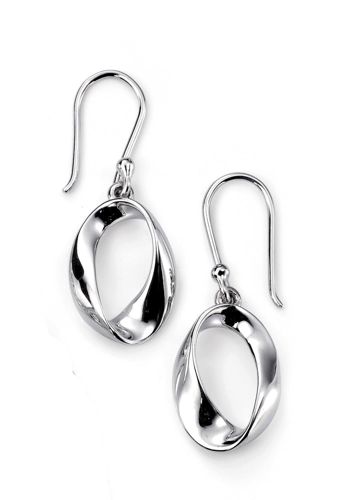 Beginnings Open Twist Oval Drop Earrings