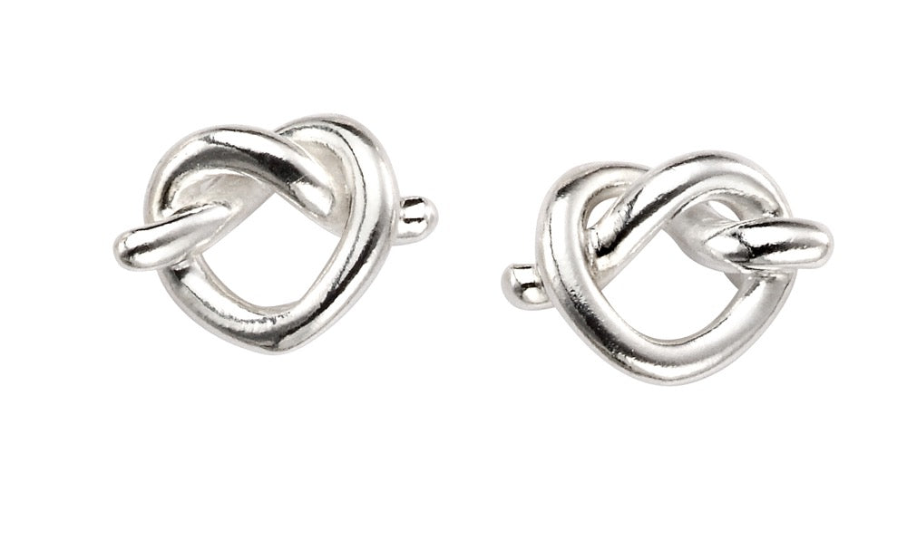 Beginnings Pretzel Heart Stud Earrings