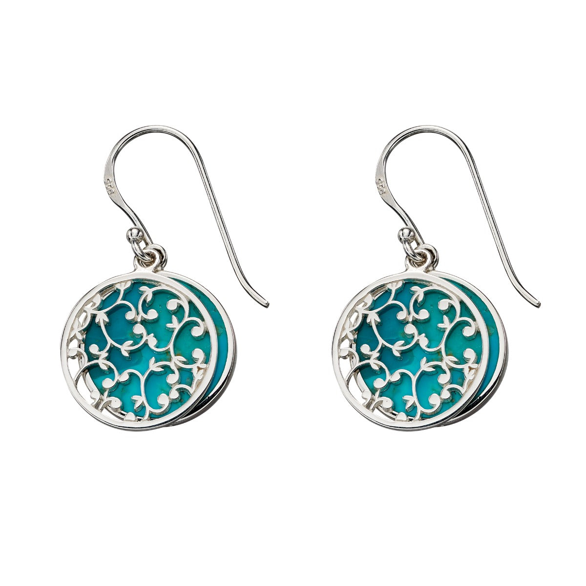 Beginnings Turquoise Two Piece Drop Earrings