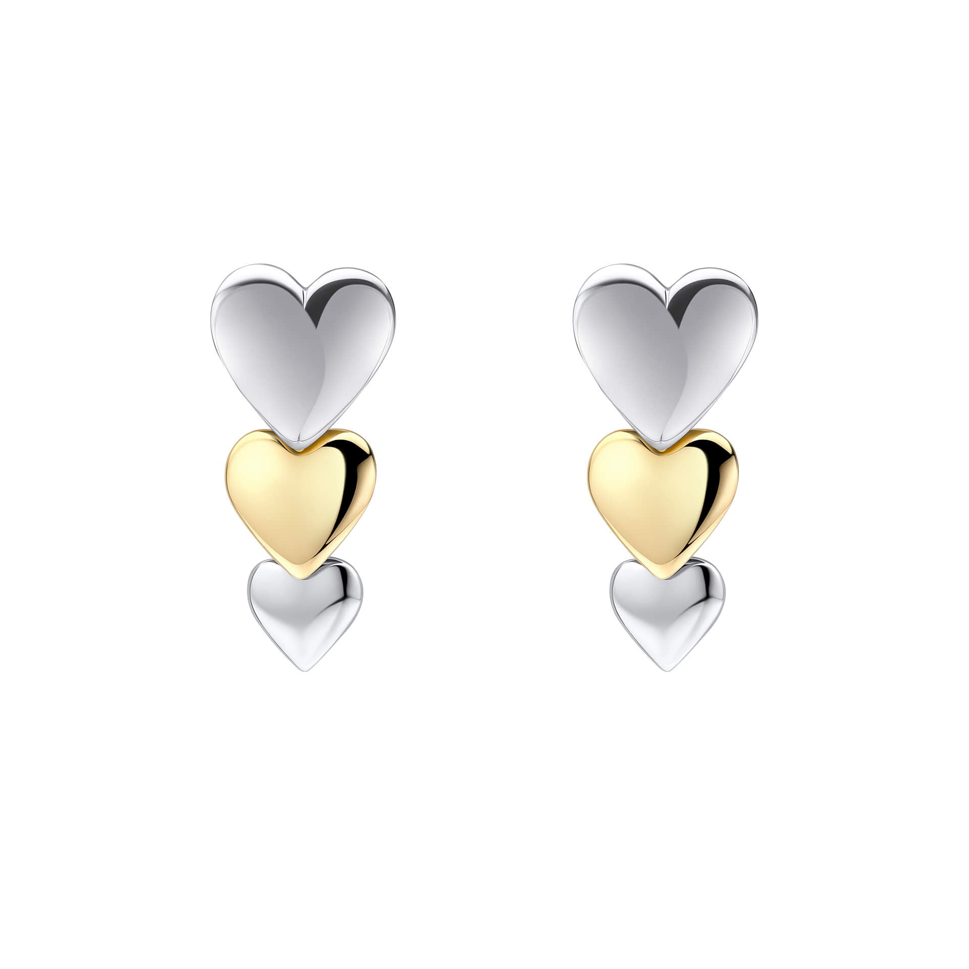 Beginnings Cascading Hearts Drop Earrings