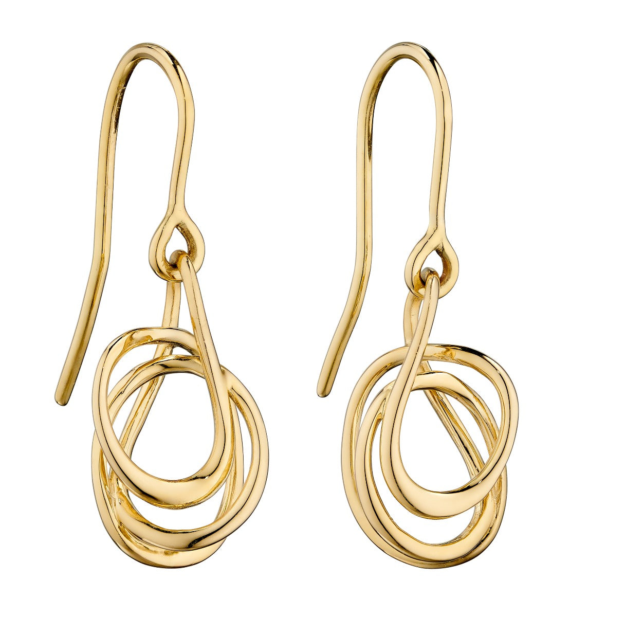 Elements Gold Wire Wrap Earrings