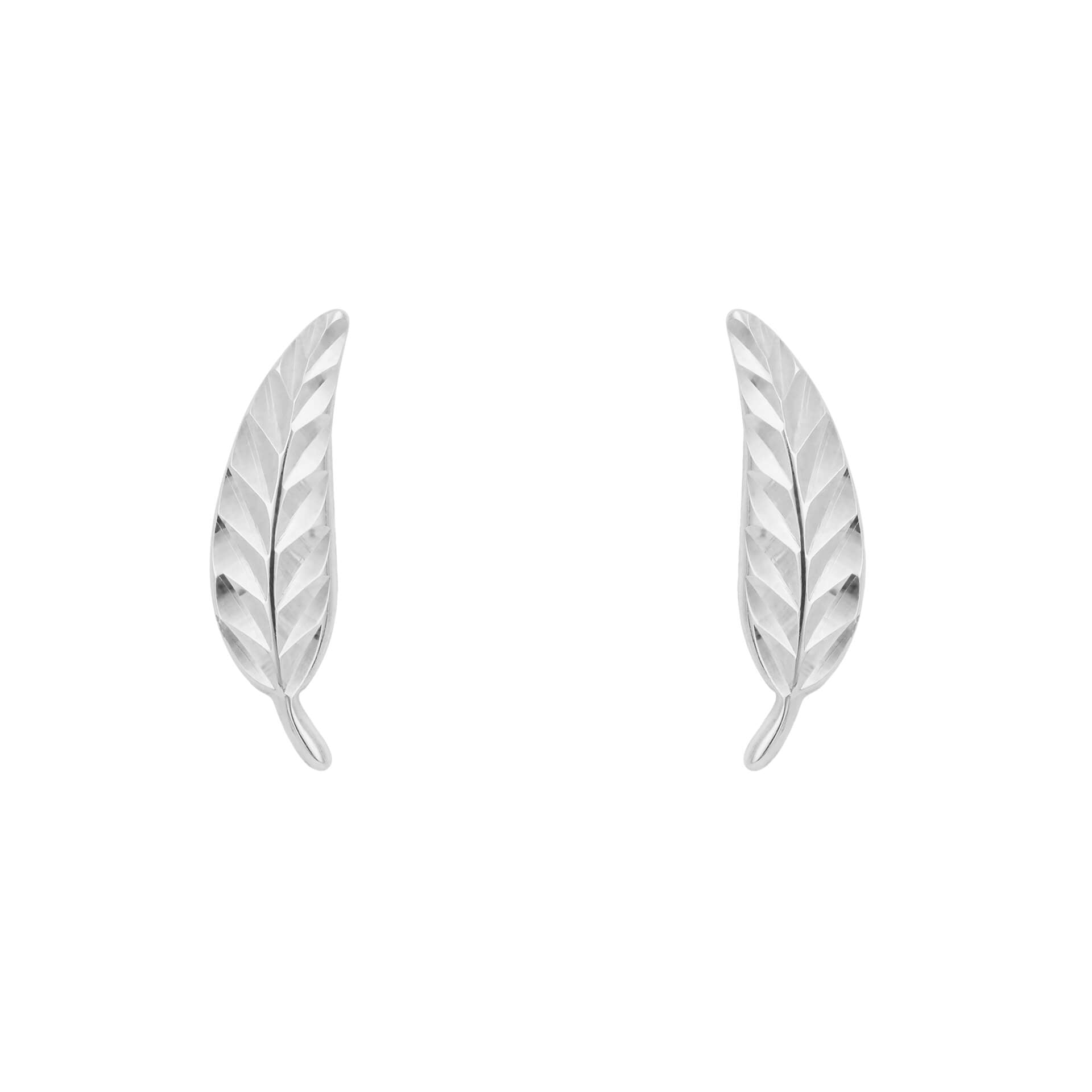 Elements Gold Feather Stud Earrings