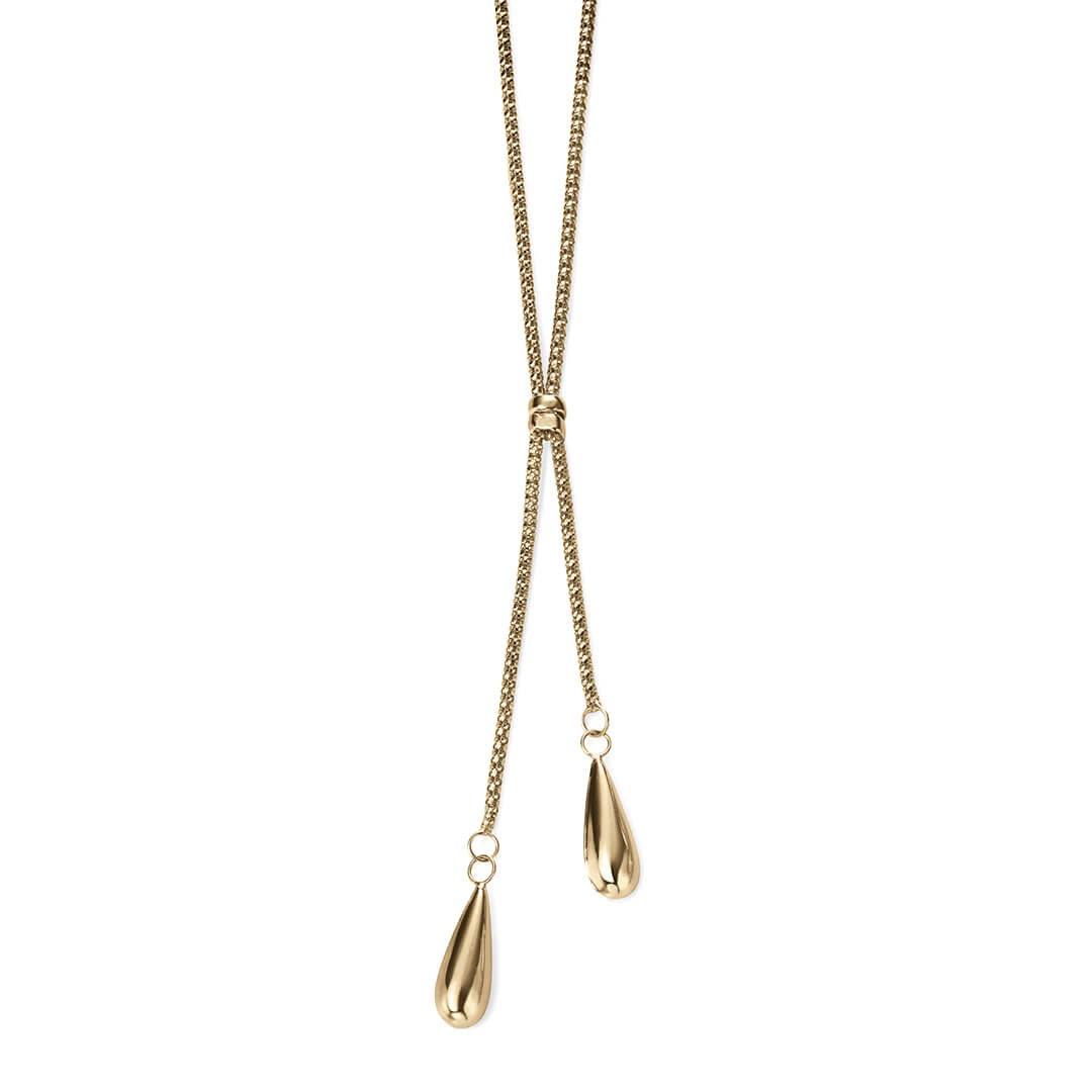 Elements Gold Double Teardrop Necklace