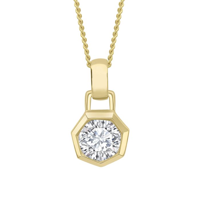 Elements Gold Octagon Pendant