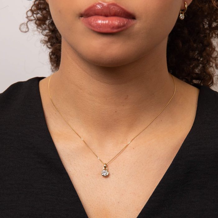Elements Gold Octagon Pendant