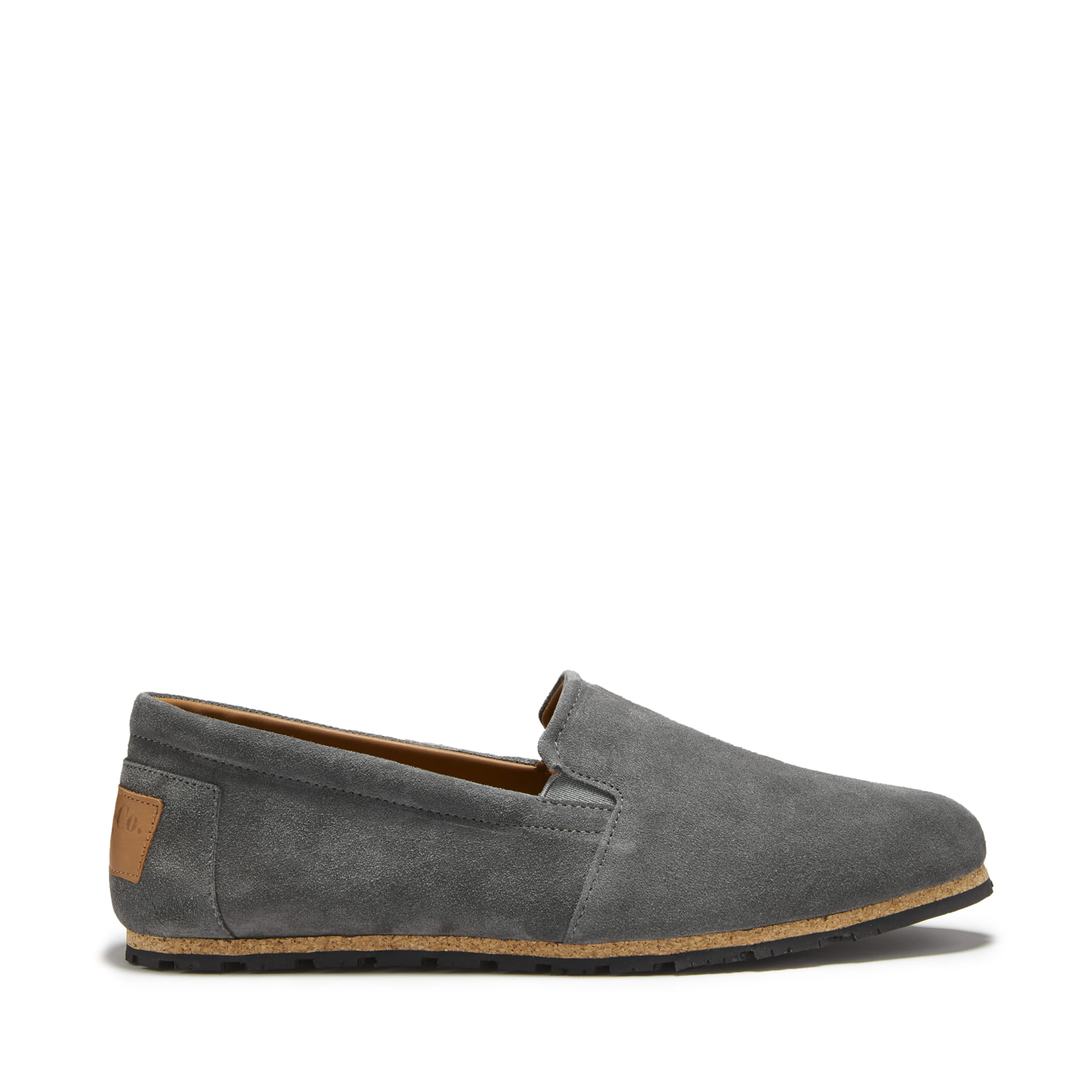 Espadrillas con suola a carrarmato, camoscio antracite