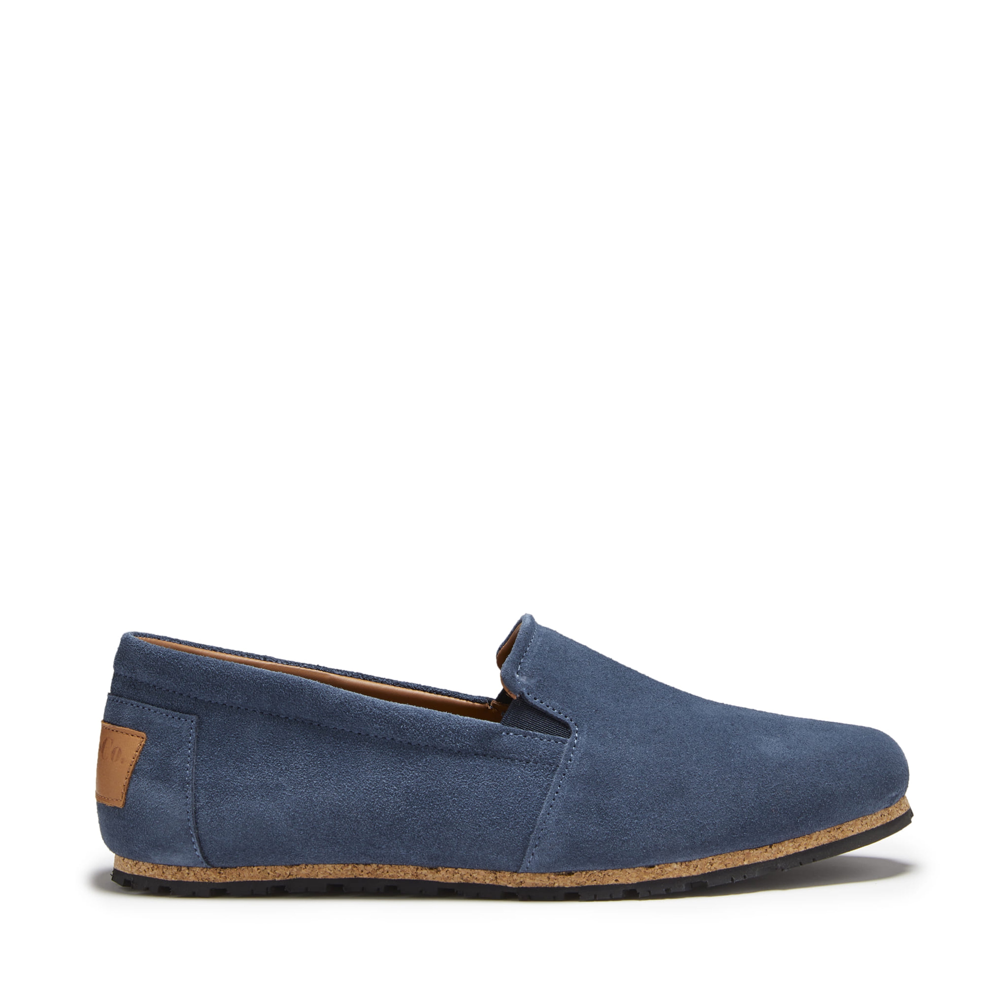 Espadrillas con suola a carrarmato, camoscio blu denim