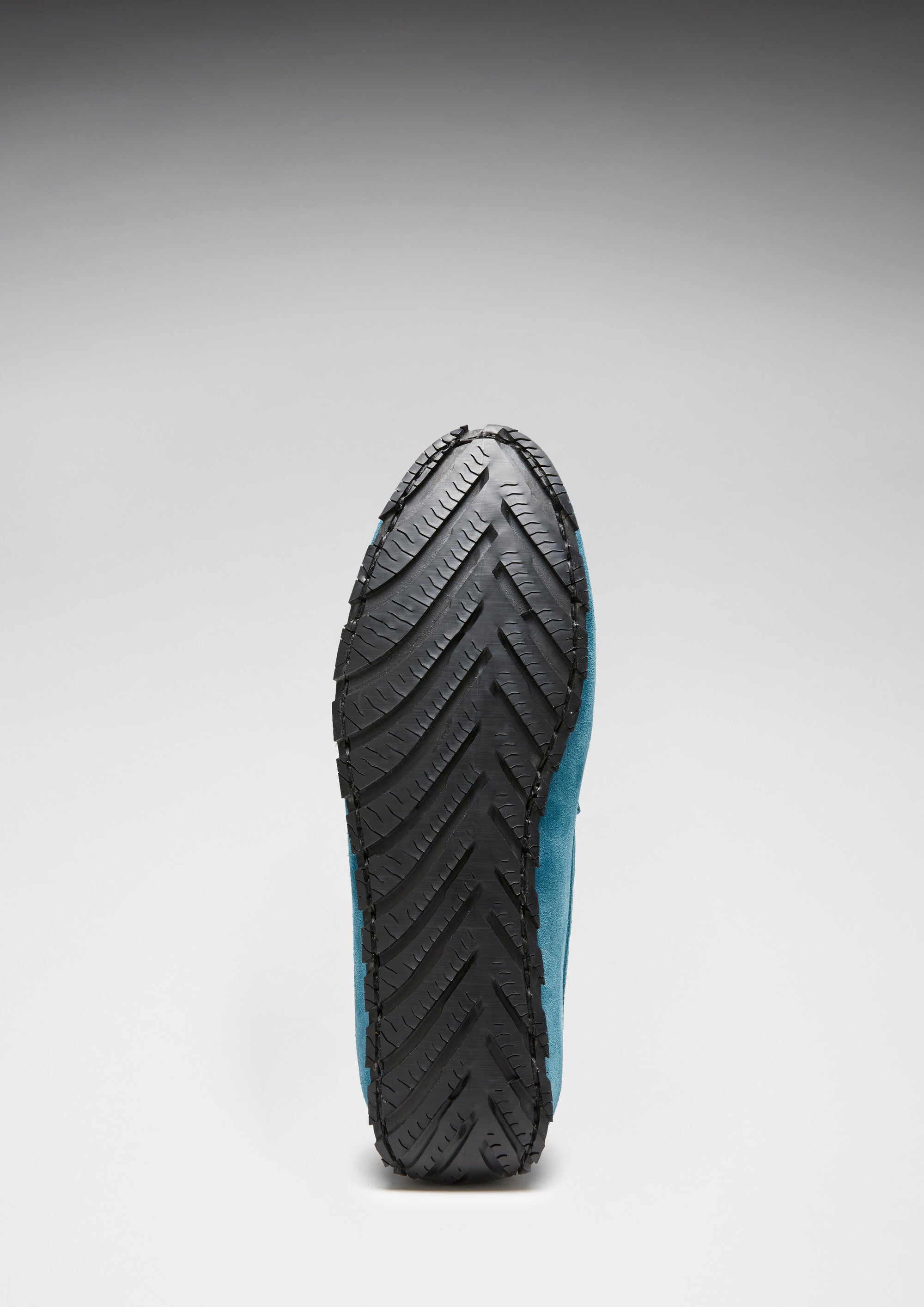 Mocassini da guida con suola Tyre, in pelle scamosciata blu petrolio