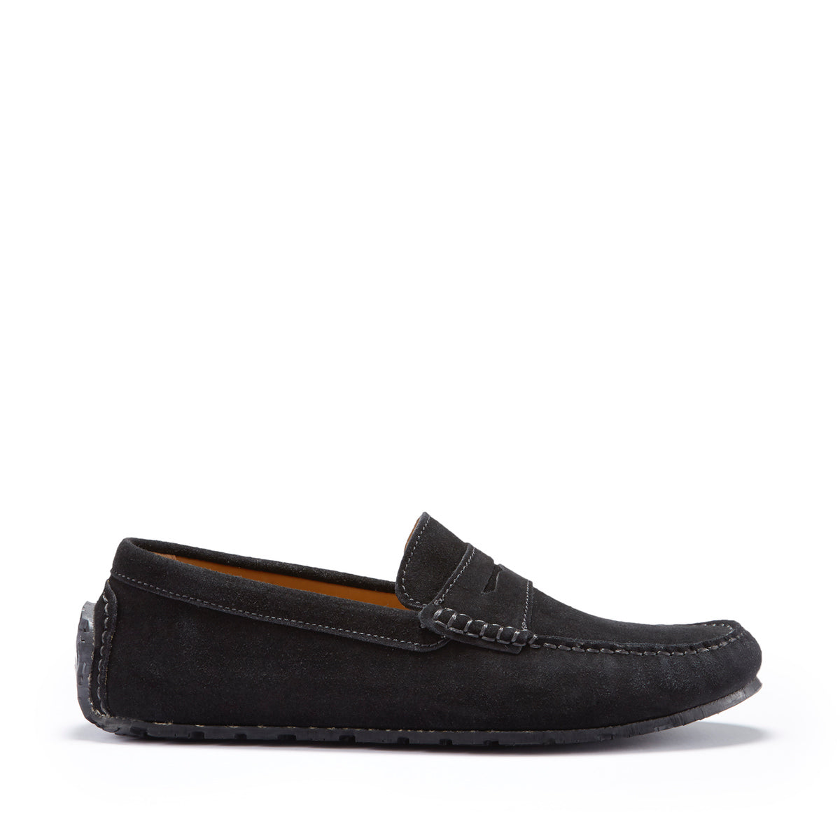 Mocassini da guida Penny Tyre Sole, pelle scamosciata nera