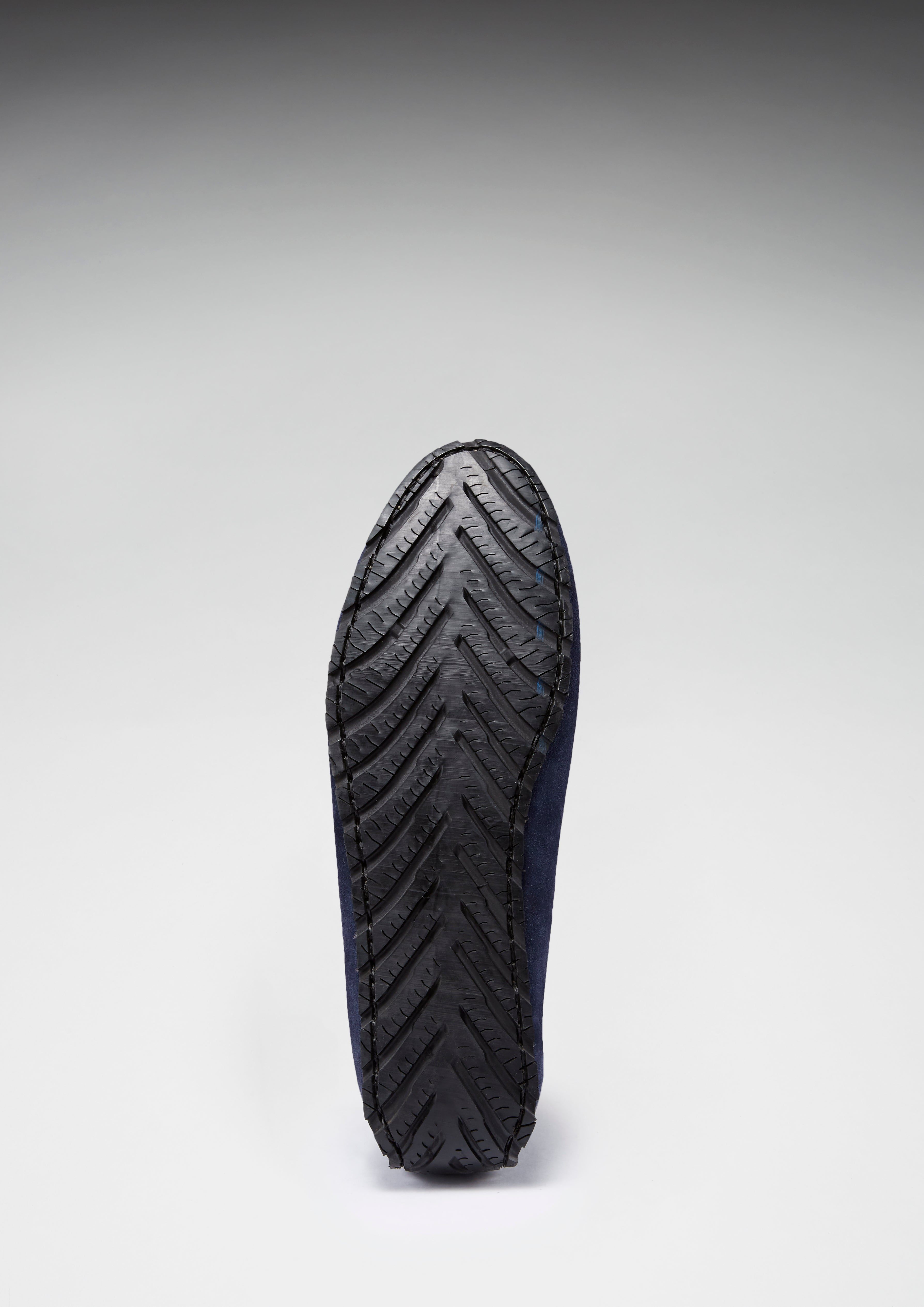 Mocassini Penny Loafers, suola con rilievi, in pelle scamosciata blu navy