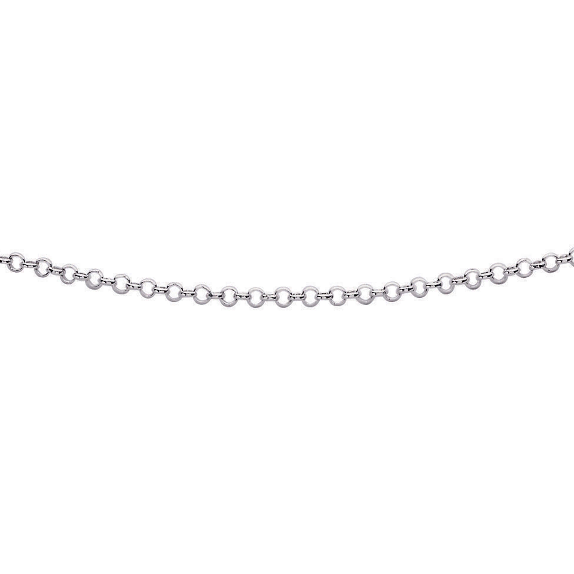 Beginnings Rhodium Plated Belcher Chain with Extender 56cm-61cm