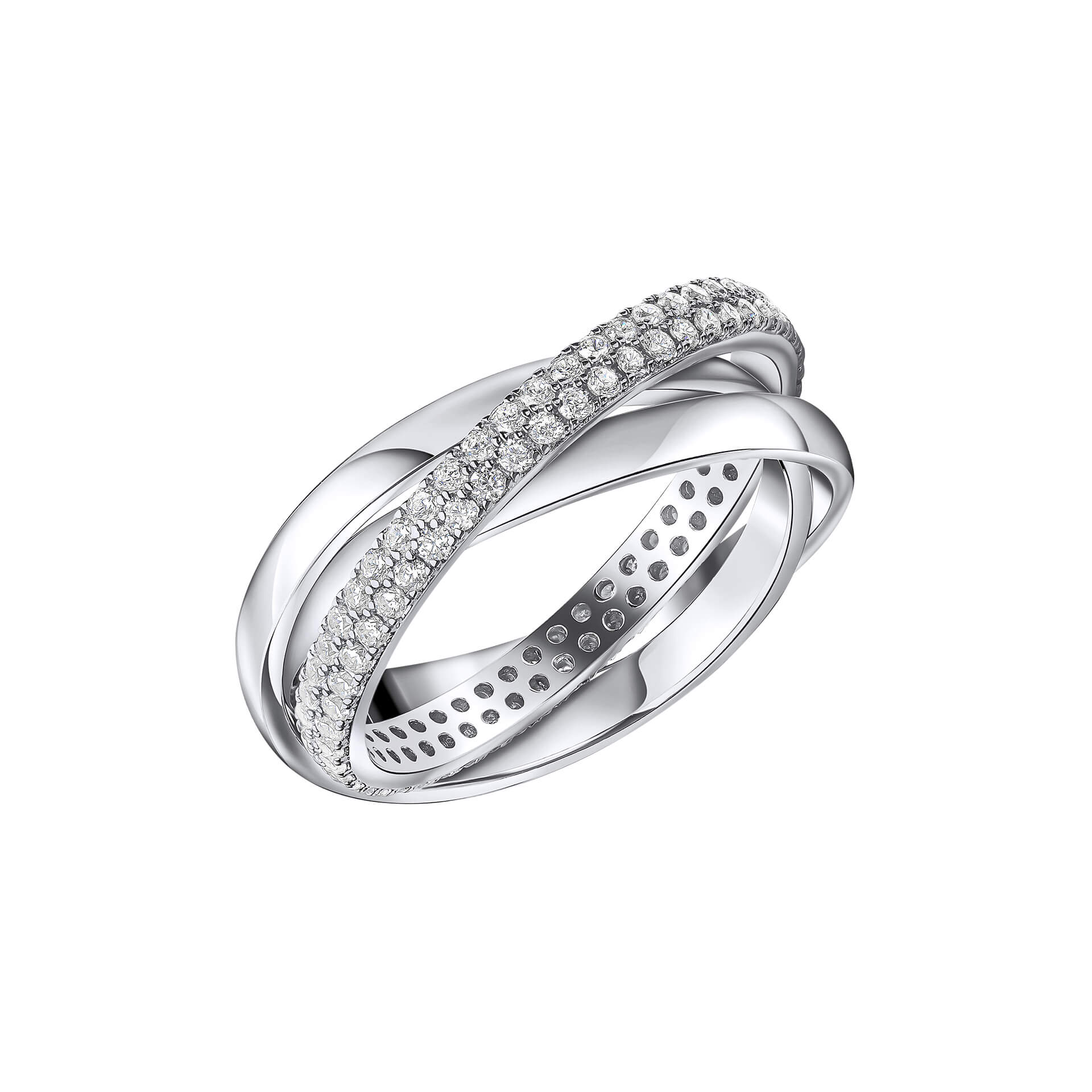 Diamonfire Triple Twist Ring