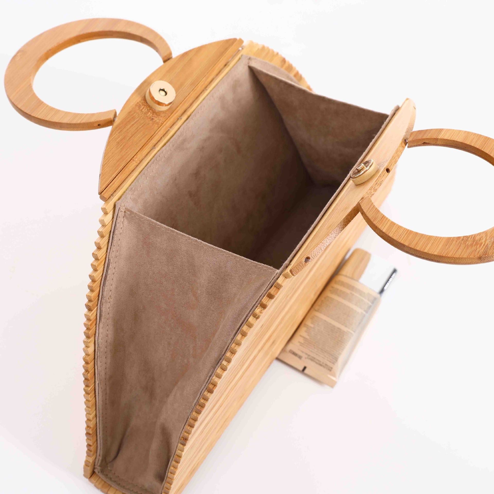 Bambus Handgewebte Clutch Tasche Natürliche Bambustasche Handtasche