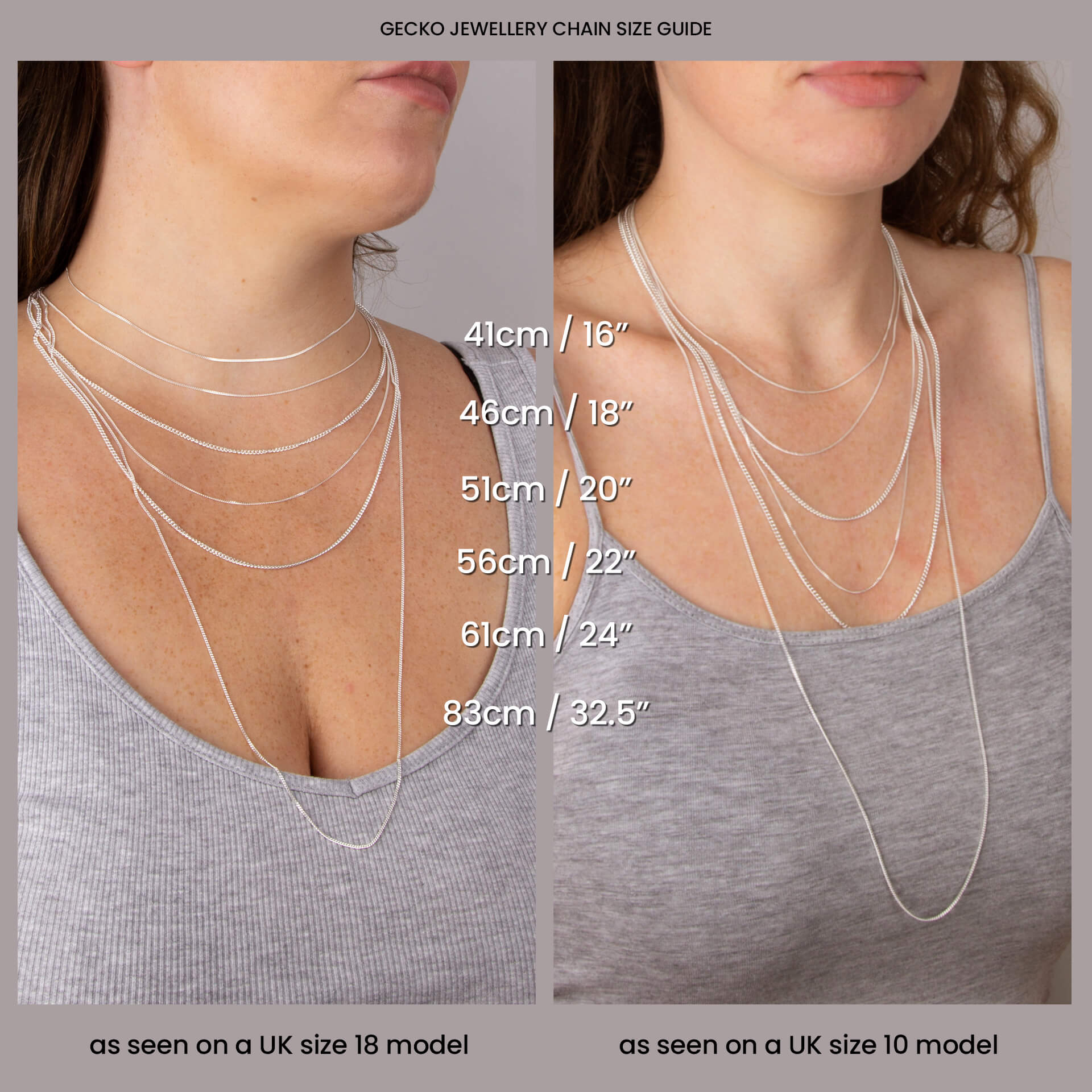 Beginnings Rhodium Plated Box Chain with Extender 46cm-51cm