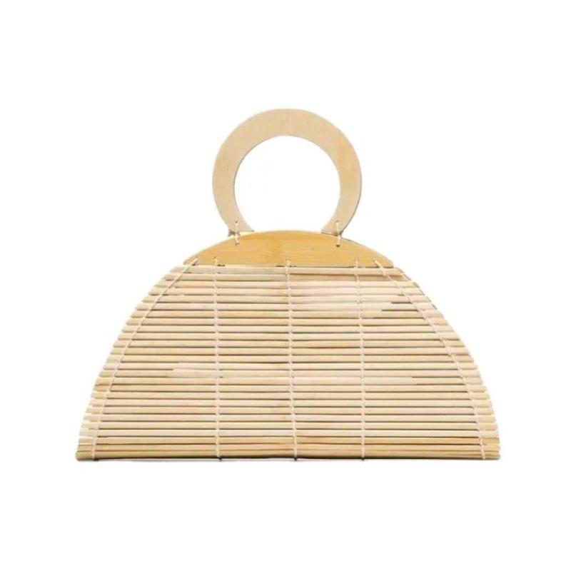 Bambus Handgewebte Clutch Tasche Natürliche Bambustasche Handtasche
