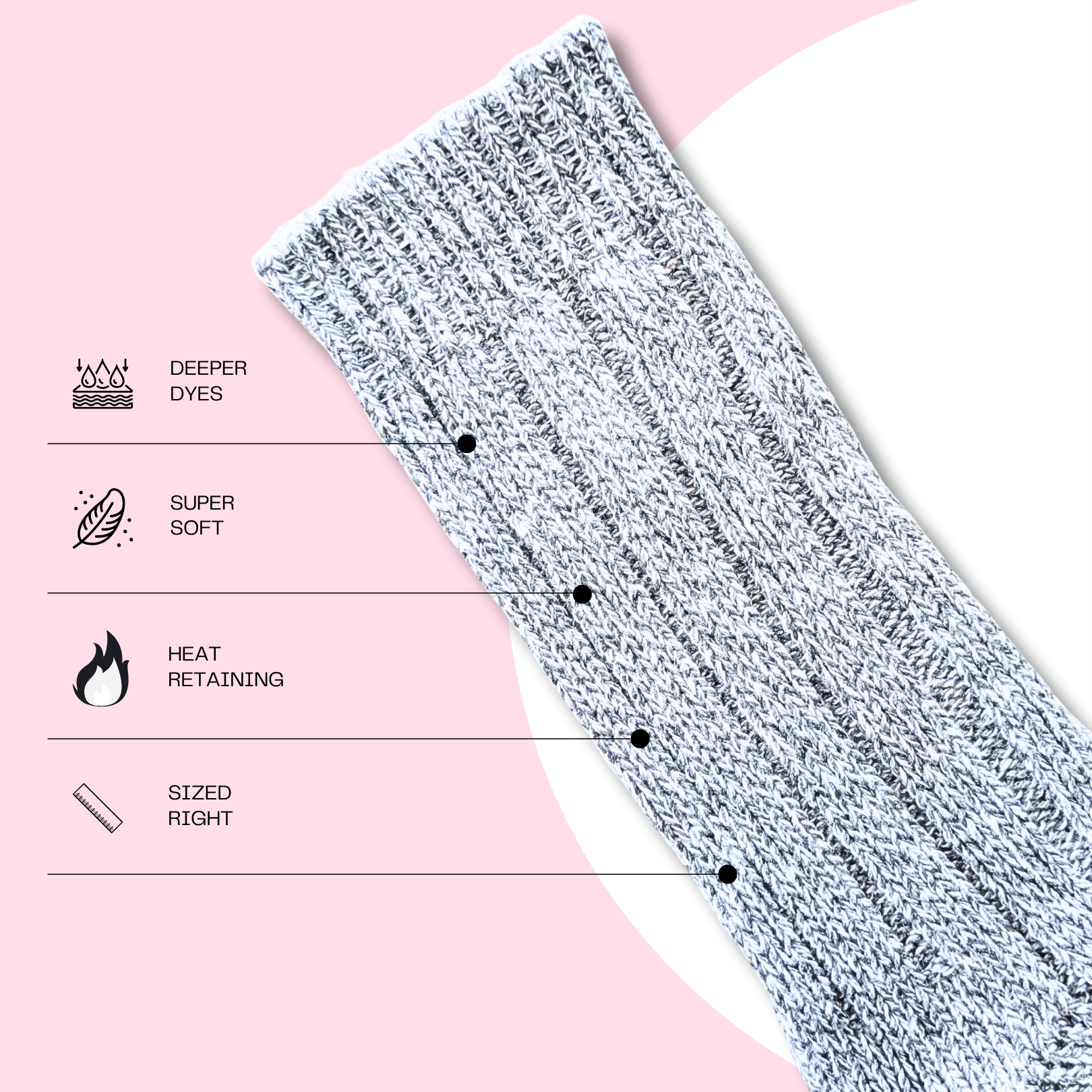 Sock Stack Damen Ultra dicke lange Thermosocken aus Wolle 6 Paar für Outdoor-Aktivitäten UK 4 bis 7 EU 37–40, verschiedene Farben