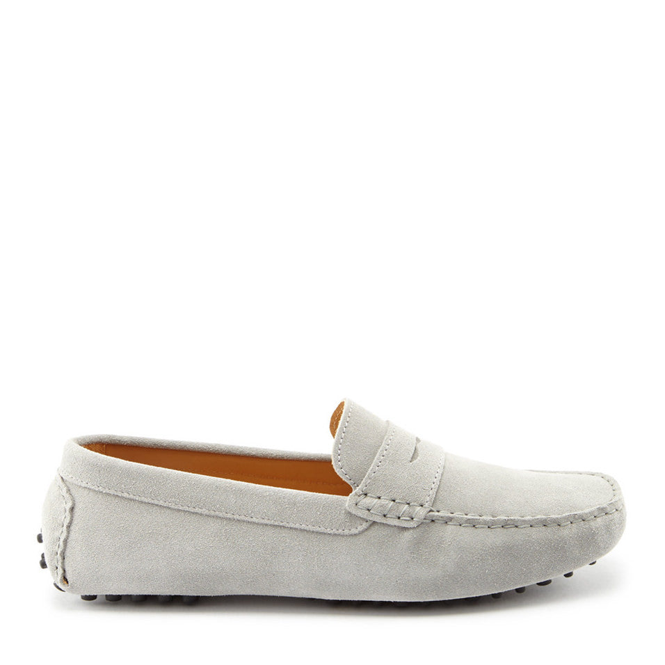 Penny Driving Loafers, taubengraues Wildleder
