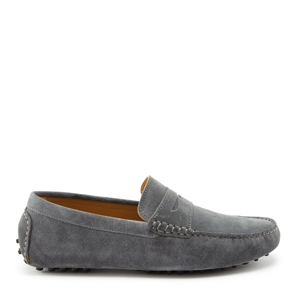 Penny Loafer, Schiefergraues Veloursleder