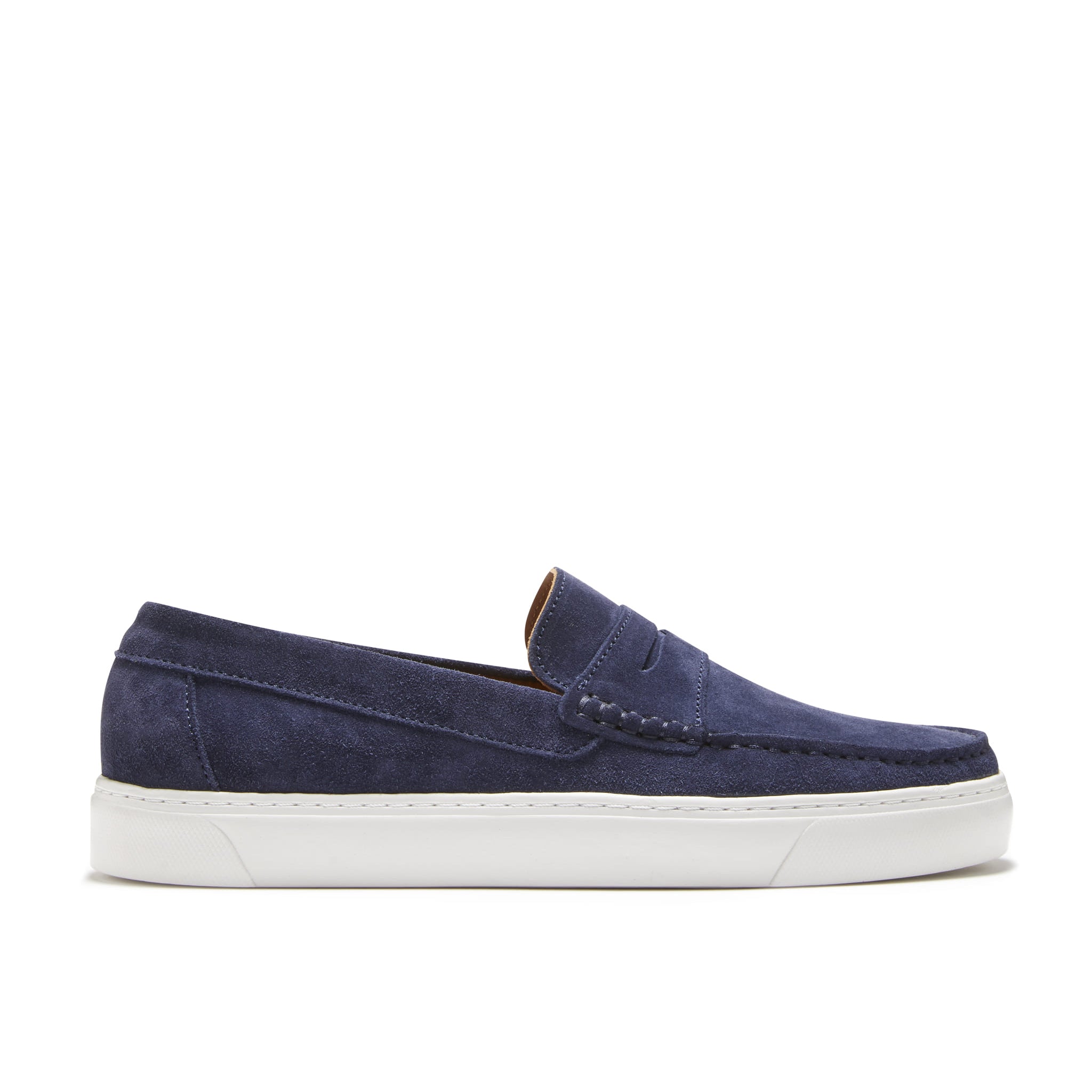 Slipper-Sneaker Loafers, Wildleder, marineblau